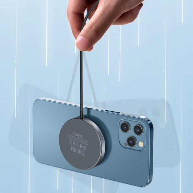 Hoco CW30 Pro Magnetic Wireless Charger Беспроводное зарядное устройство с поддержкой MagSafe — изображение 4